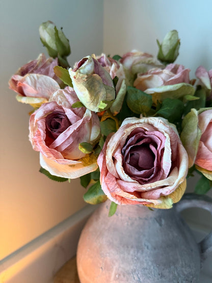 Dried Look Dusky Pink Rose Sprays - NalaWillowCo