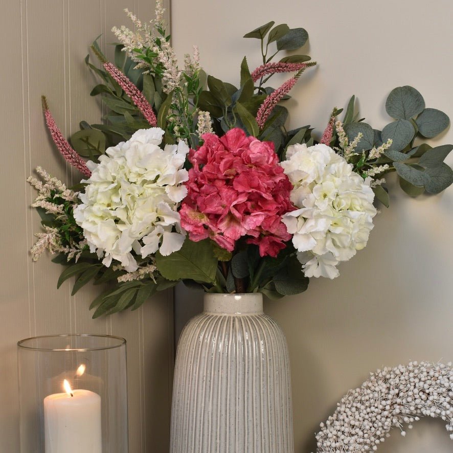 Elodie - Hot Pink Hydrangea Bouquet - NalaWillowCo