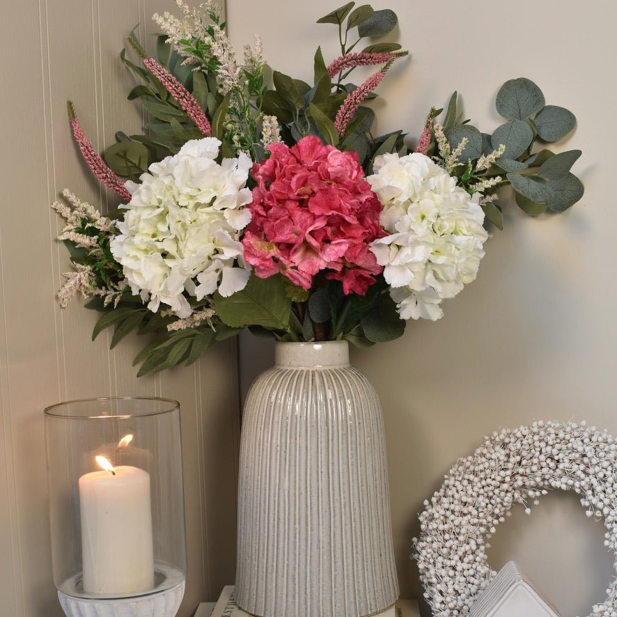Elodie - Hot Pink Hydrangea Bouquet - NalaWillowCo