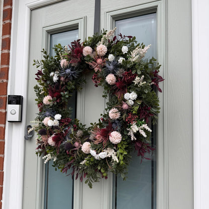 Extra Large 60cm Handmade Meadow Wildflower Wreath - NalaWillowCo
