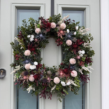 Extra Large 60cm Handmade Meadow Wildflower Wreath - NalaWillowCo