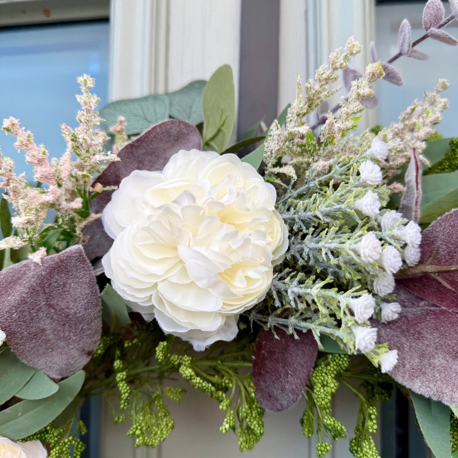 Handmade Ivory & Lavender Meadow Wreath - NalaWillowCo