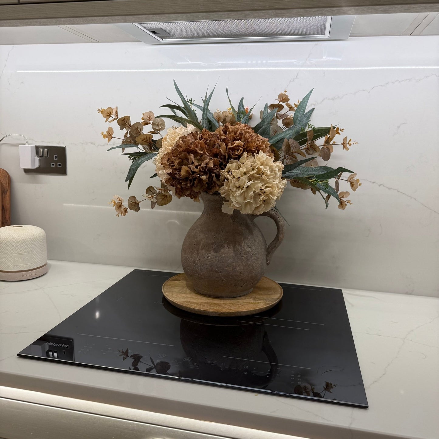 Lou - Cappuccino & Blush Hydrangea Arrangement - NalaWillowCo