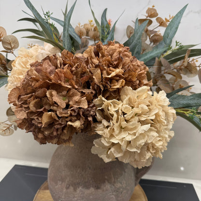 Lou - Cappuccino & Blush Hydrangea Arrangement - NalaWillowCo
