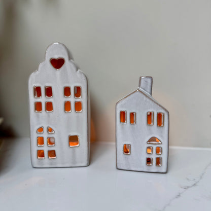 Mini Ceramic House Tealight Holder - NalaWillowCo