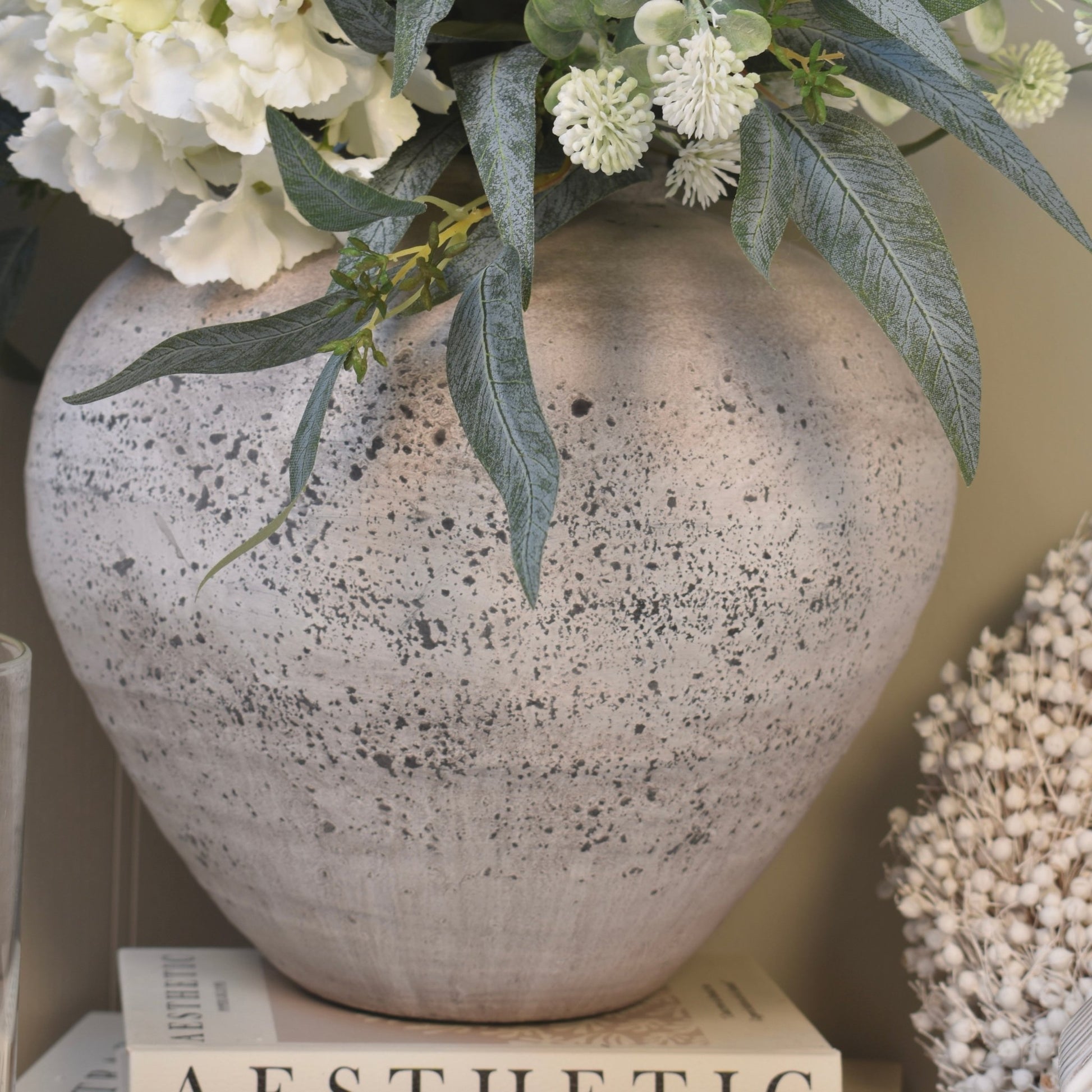 Olive - White Hydrangea Bouquet - NalaWillowCo