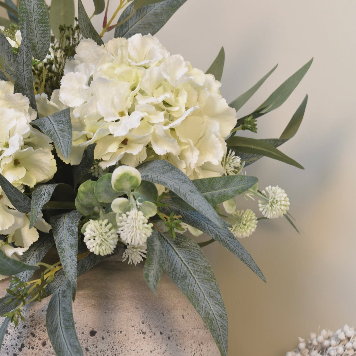 Olive - White Hydrangea Bouquet - NalaWillowCo