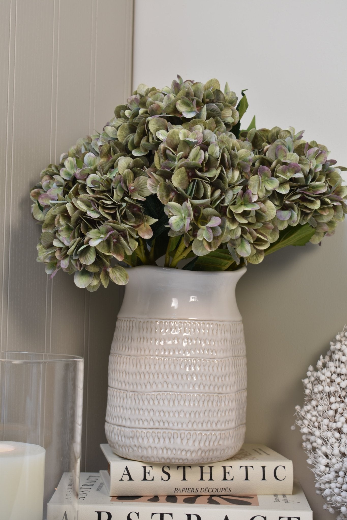Pale Green Hydrangea Stem - NalaWillowCo
