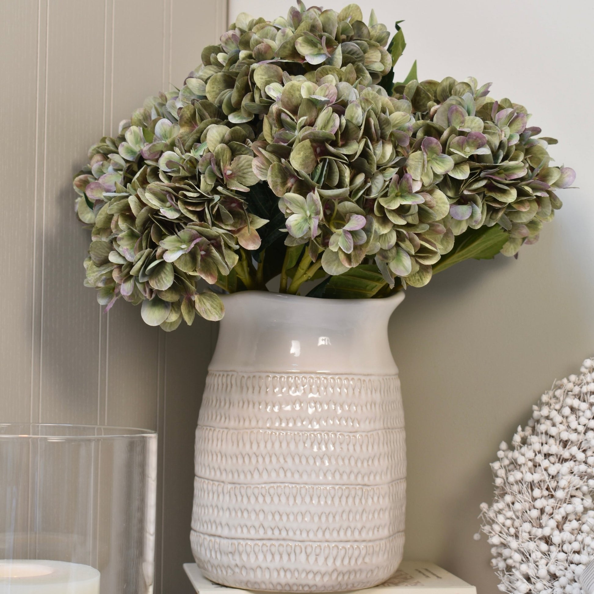 Pale Green Hydrangea Stem - NalaWillowCo