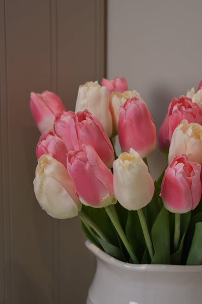 Pink & Ivory Tulip Stems - NalaWillowCo