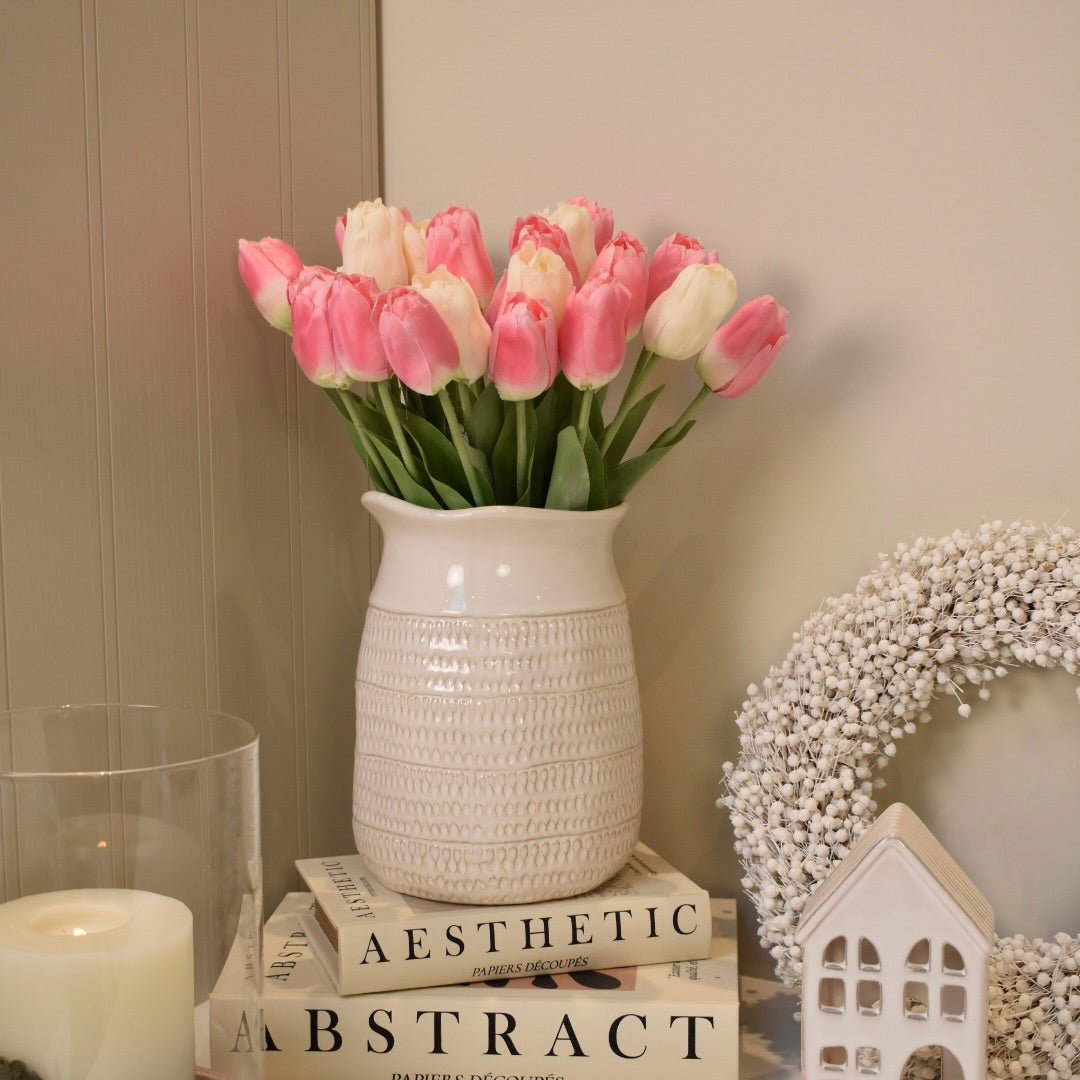 Pink & Ivory Tulip Stems - NalaWillowCo