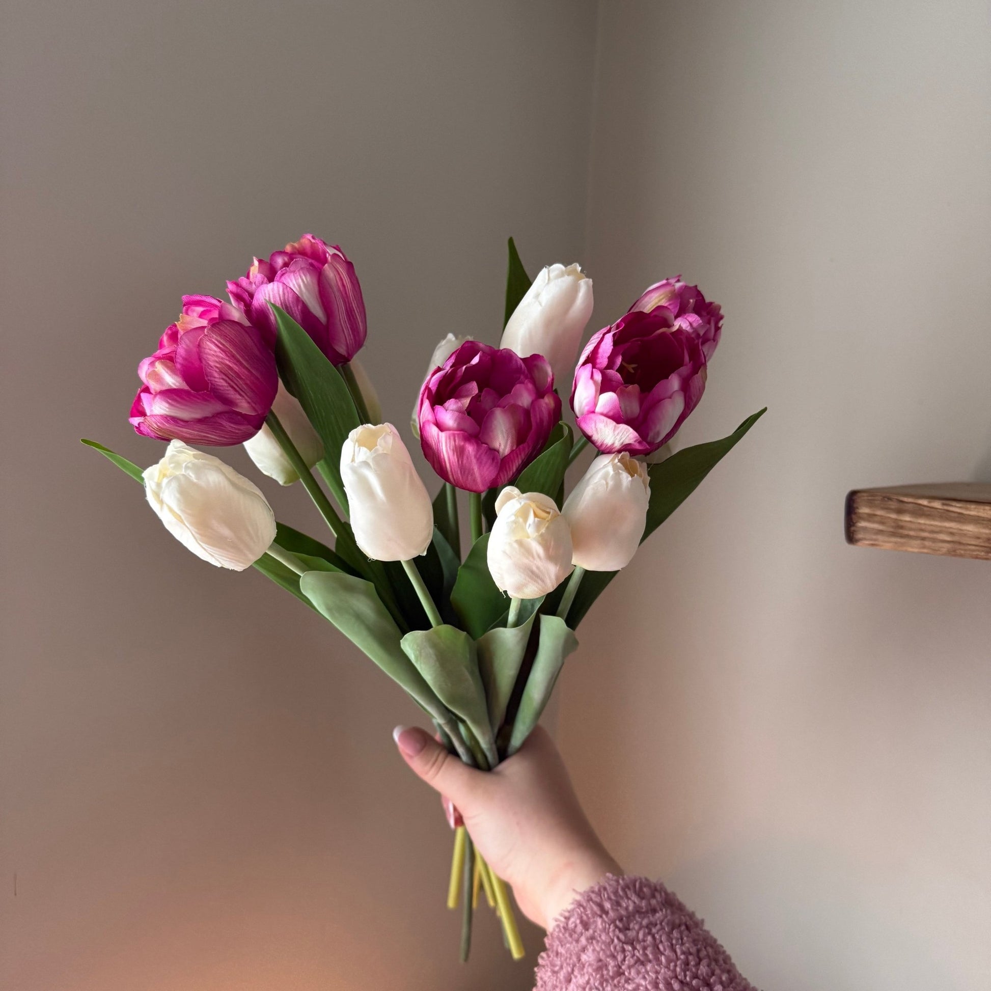 Pink & Ivory Tulip Stems - NalaWillowCo