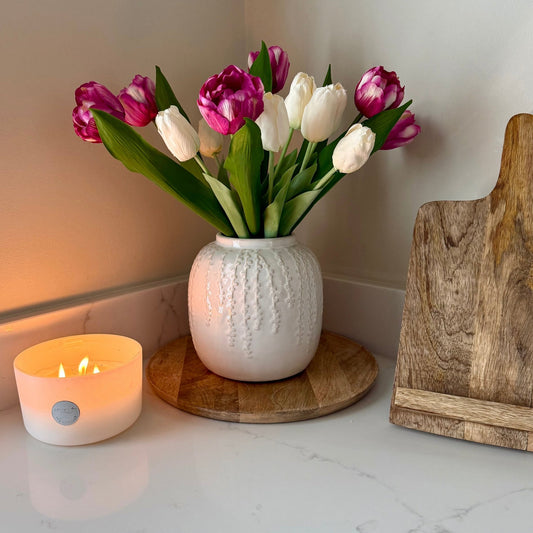 Pink & Ivory Tulip Stems - NalaWillowCo