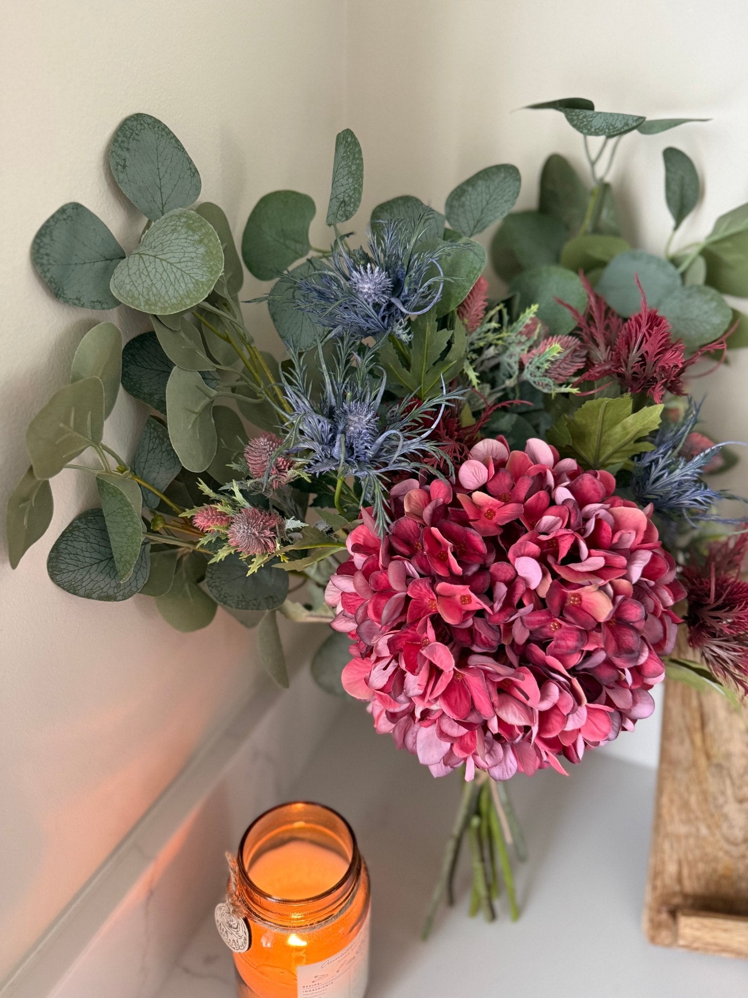 Ruby Winter Faux Flower Bouquet - NalaWillowCo