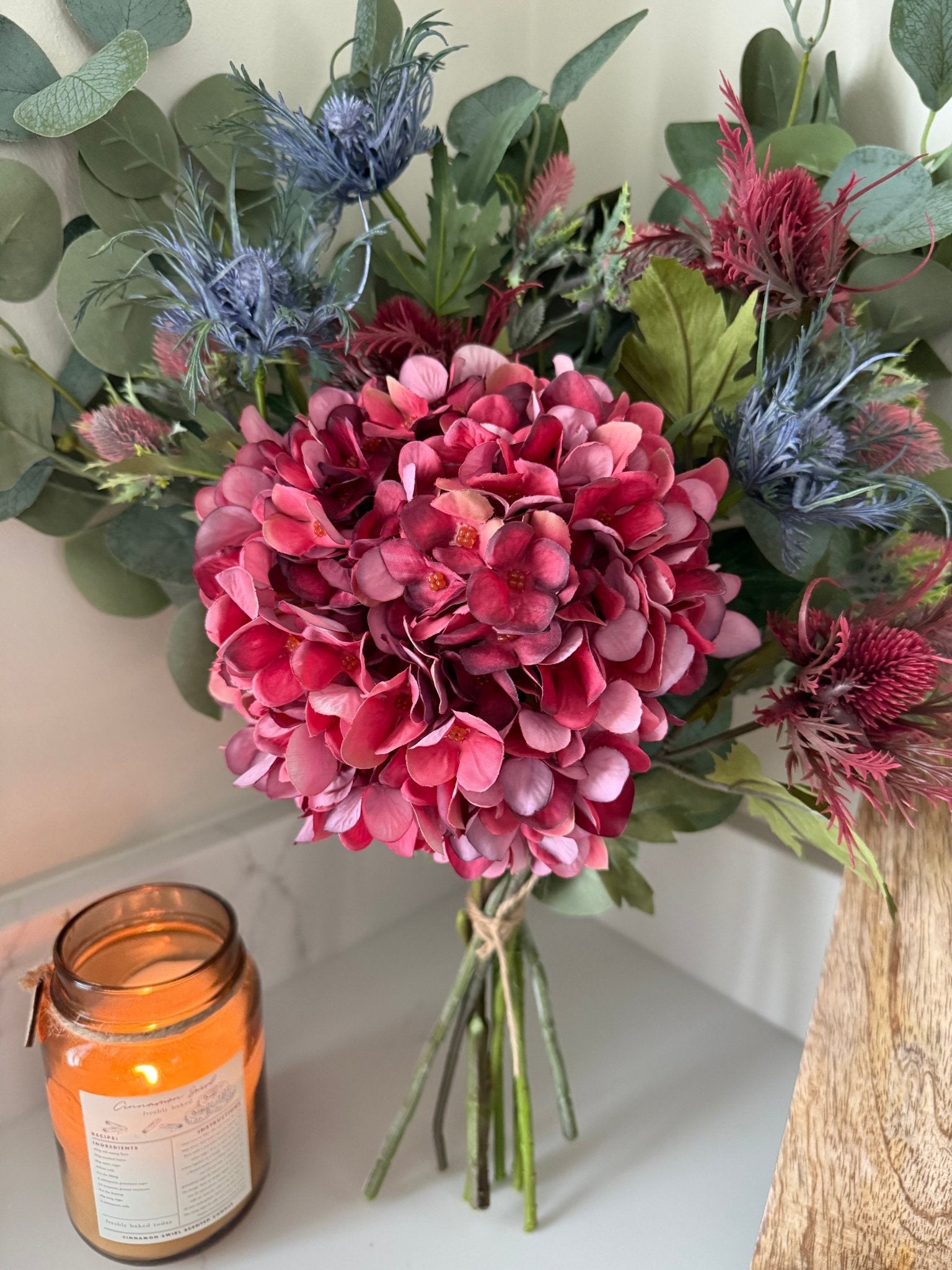 Ruby Winter Faux Flower Bouquet - NalaWillowCo