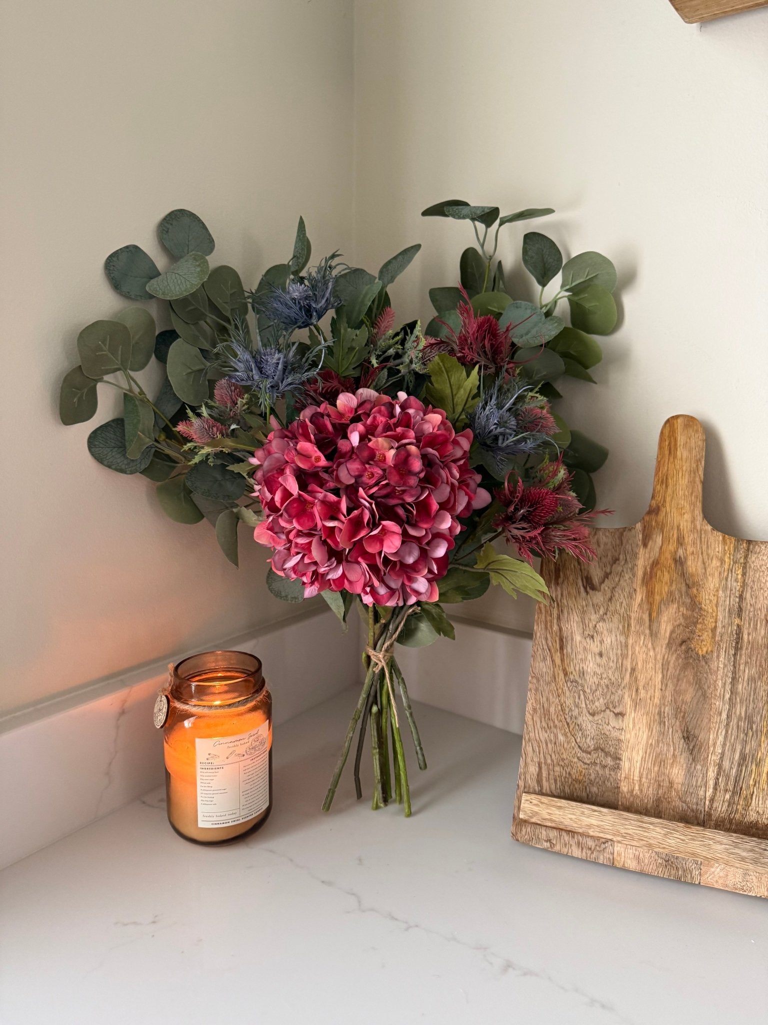 Ruby Winter Faux Flower Bouquet - NalaWillowCo