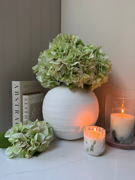 Single Green Hydrangea Faux Flower - NalaWillowCo
