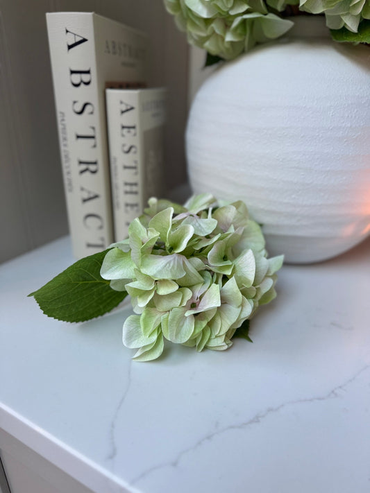 Single Green Hydrangea Faux Flower - NalaWillowCo