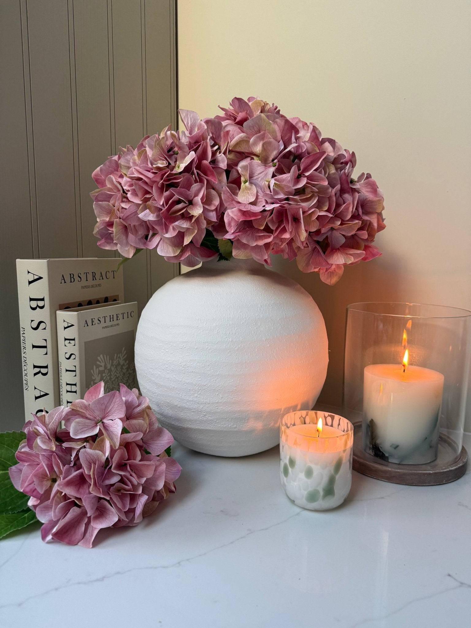 Single Pink Hydrangea Faux Flower - NalaWillowCo