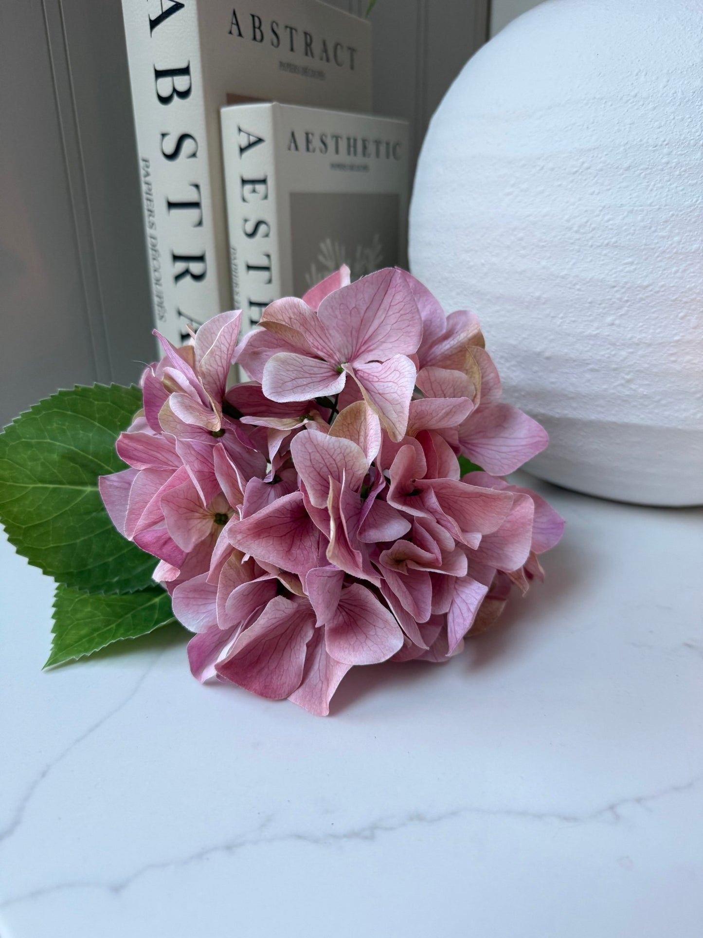 Single Pink Hydrangea Faux Flower - NalaWillowCo
