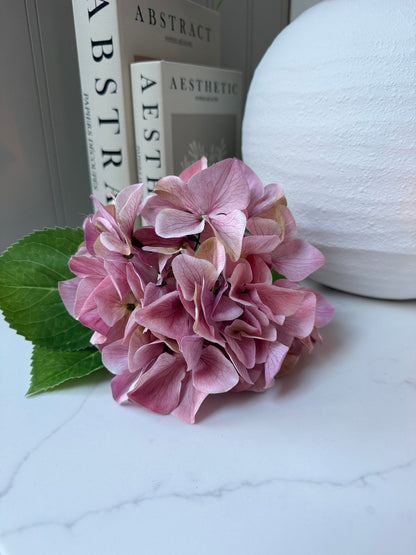 Single Pink Hydrangea Faux Flower - NalaWillowCo