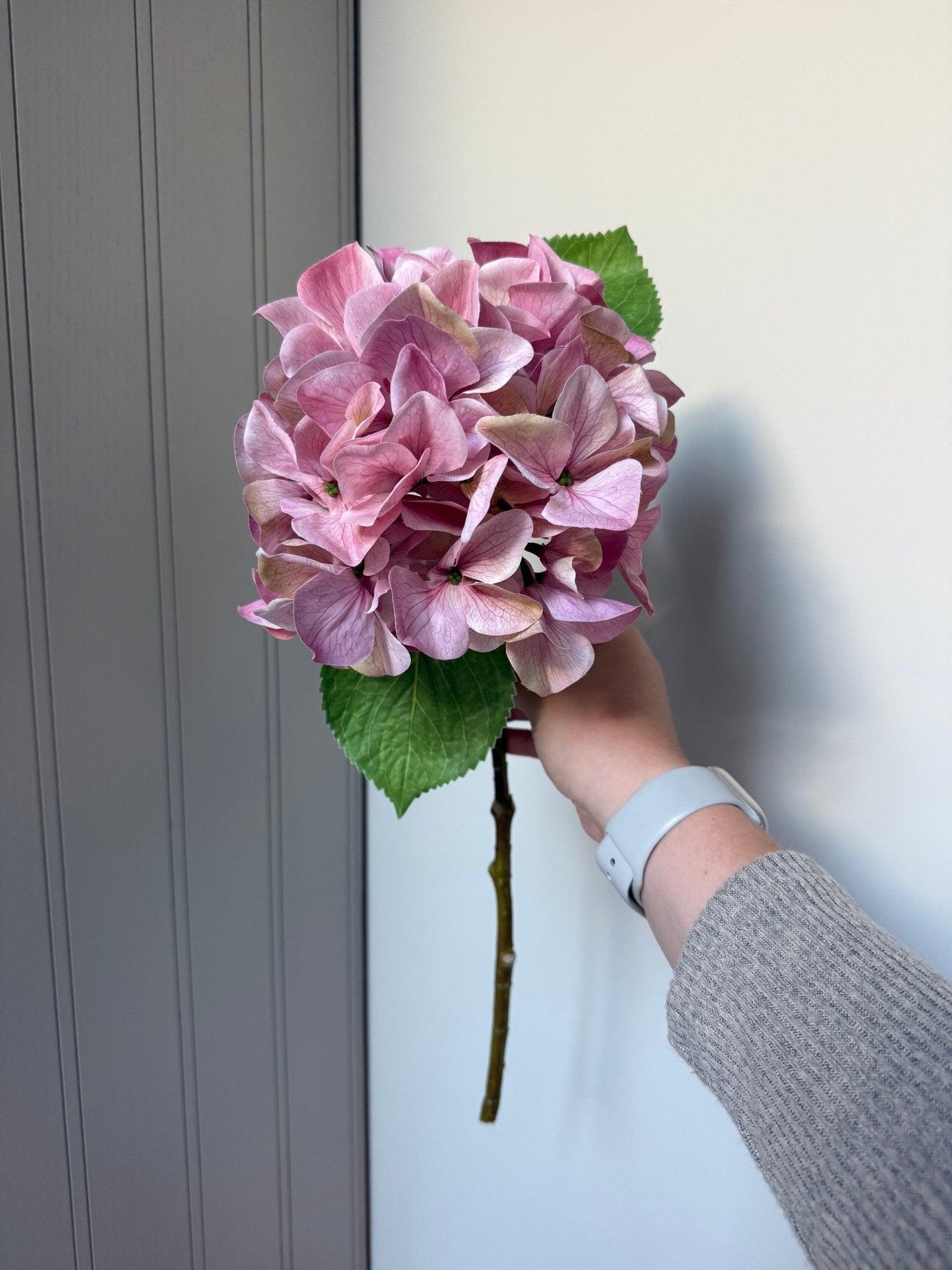 Single Pink Hydrangea Faux Flower - NalaWillowCo