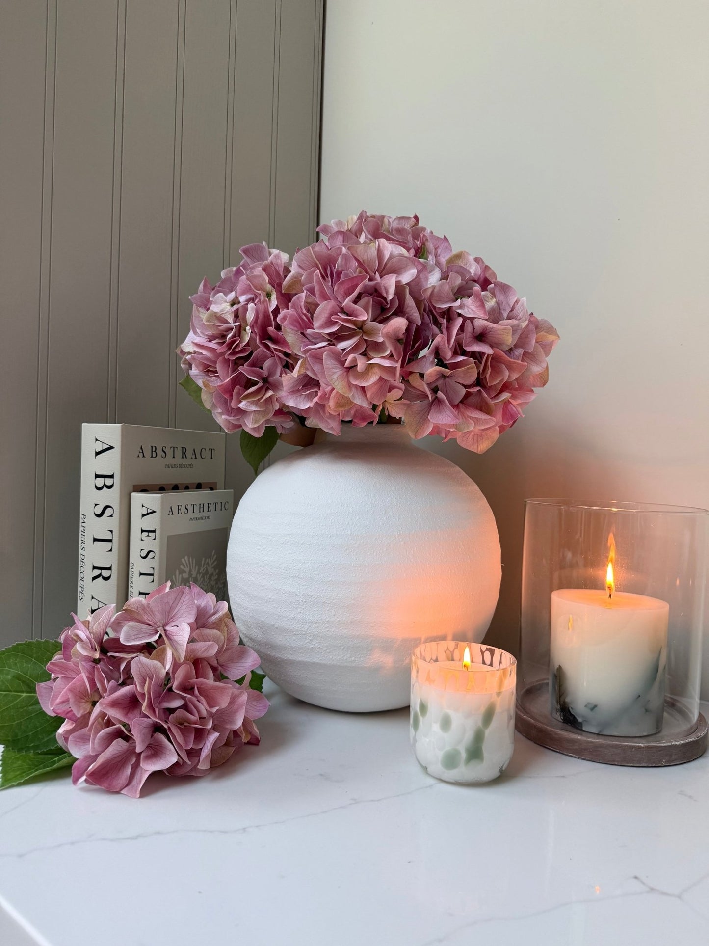 Single Pink Hydrangea Faux Flower - NalaWillowCo