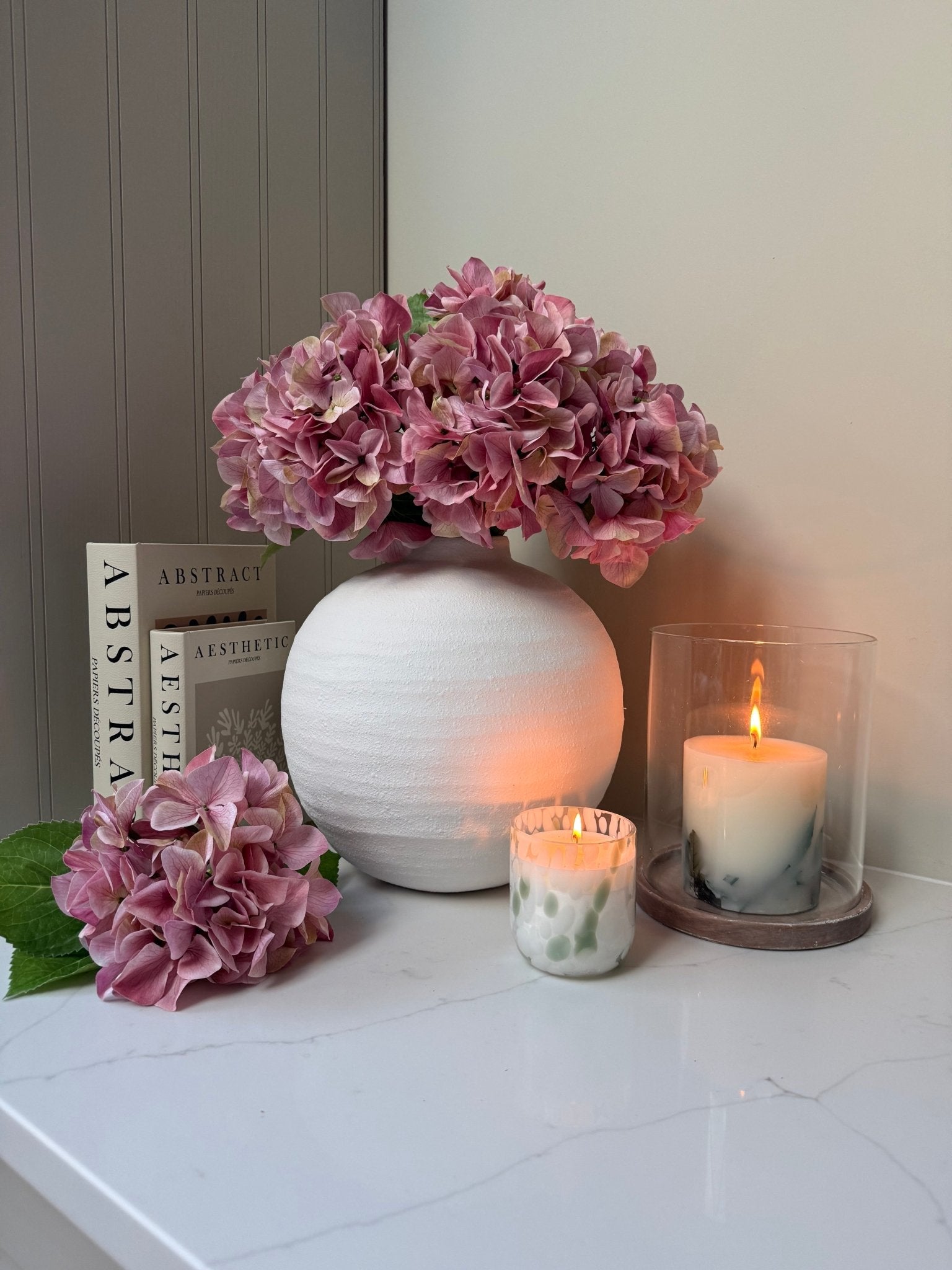 Single Pink Hydrangea Faux Flower - NalaWillowCo