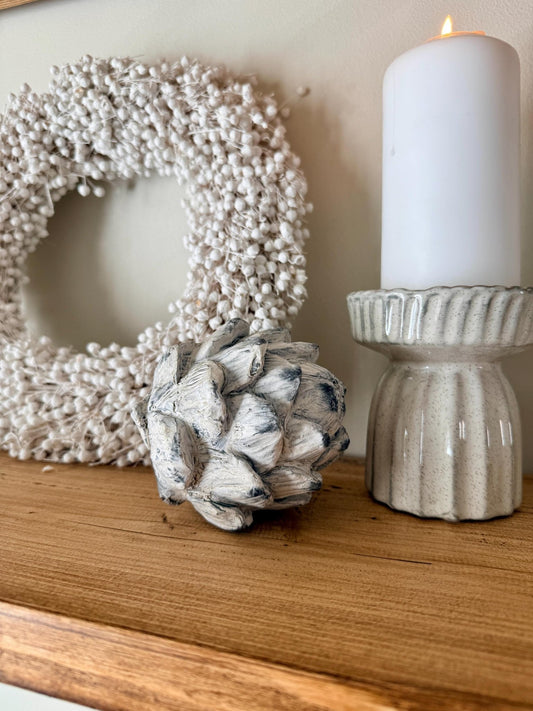 Stone Effect Artichoke Ornament - NalaWillowCo