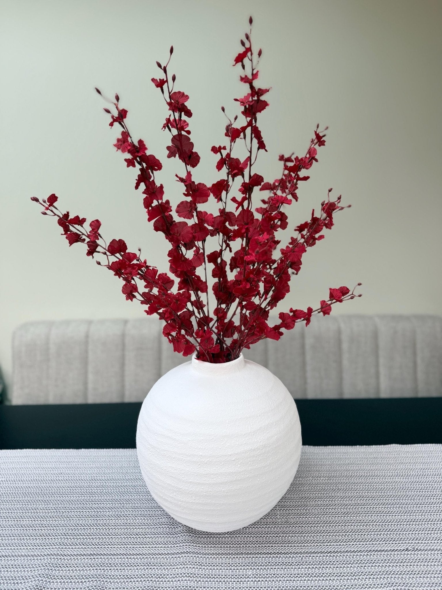 Tall Red Faux Orchid Stems – 91cm | Artificial Flower Stems - NalaWillowCo