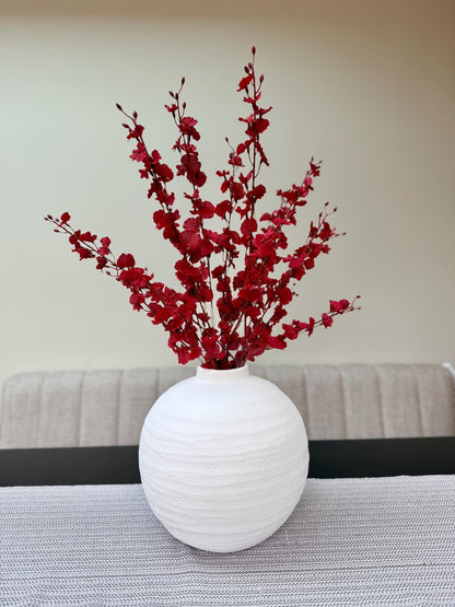 Tall Red Faux Orchid Stems – 91cm | Artificial Flower Stems - NalaWillowCo