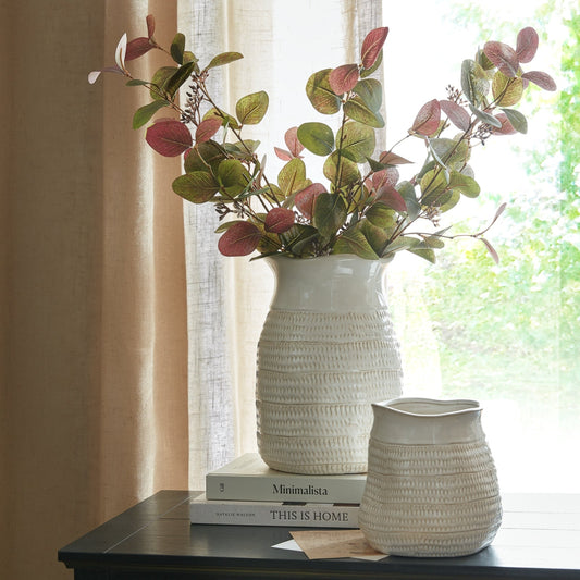 Tava Medium Hewn Ceramic Vase - NalaWillowCo