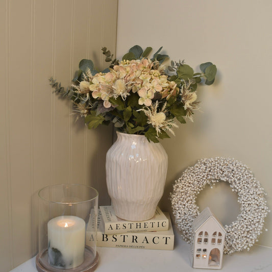Vanilla Petal Hydrangea Arrangment - NalaWillowCo