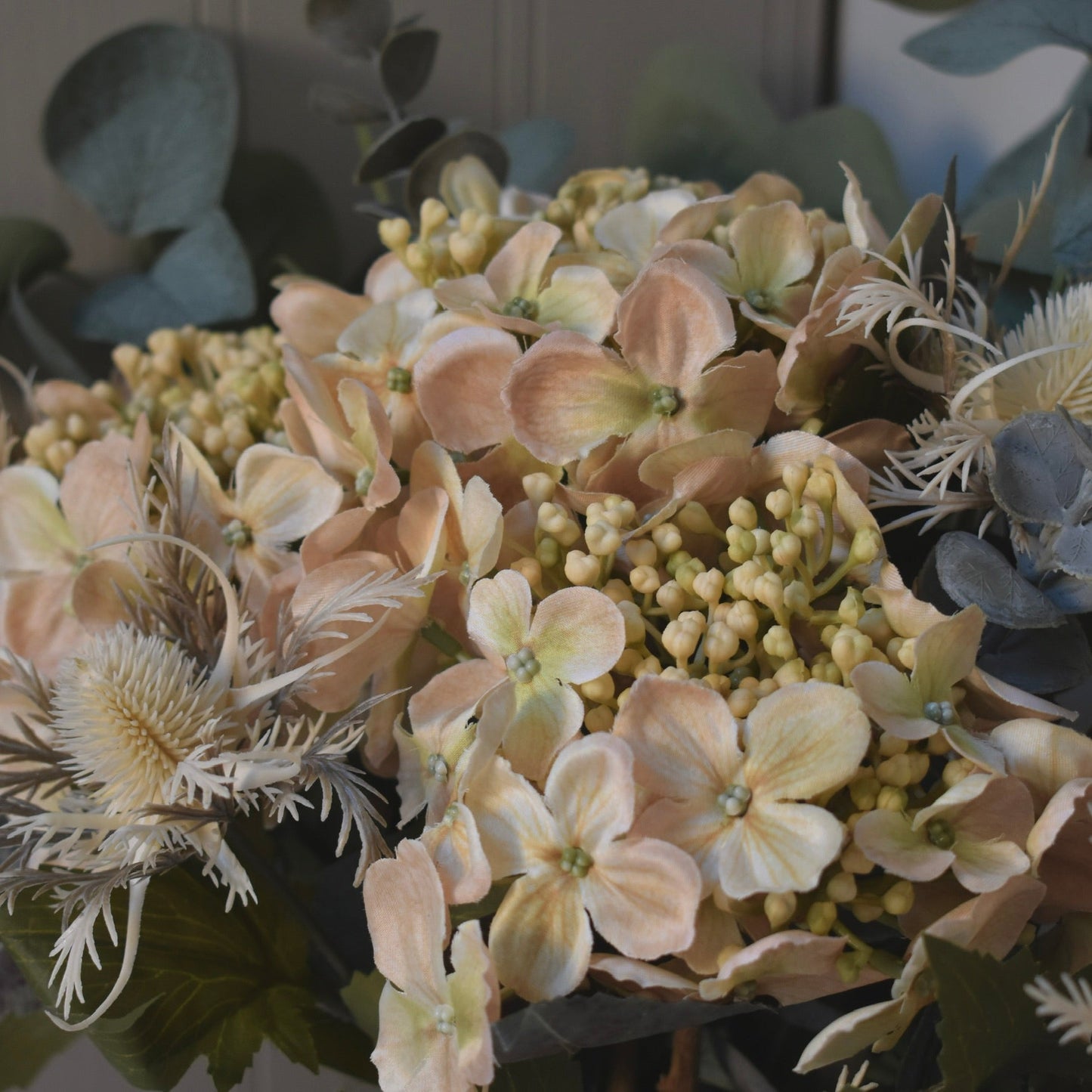 Vanilla Petal Hydrangea Arrangment - NalaWillowCo