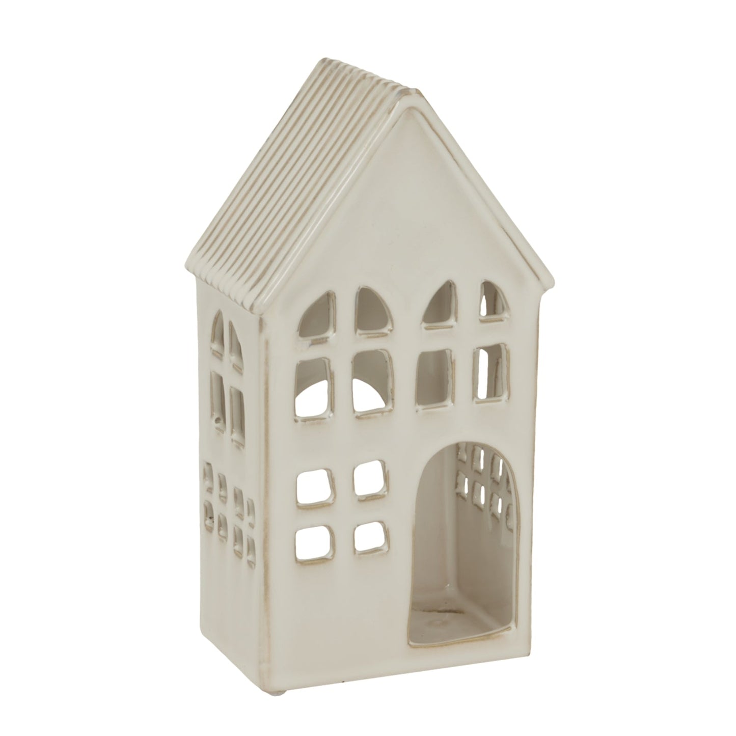 White Ceramic House Tealight Holder - NalaWillowCo