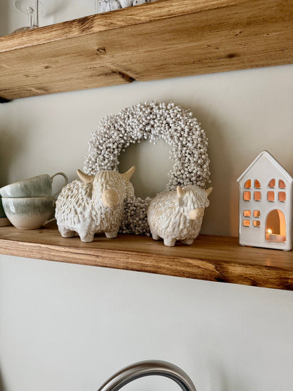 White Ceramic House Tealight Holder - NalaWillowCo