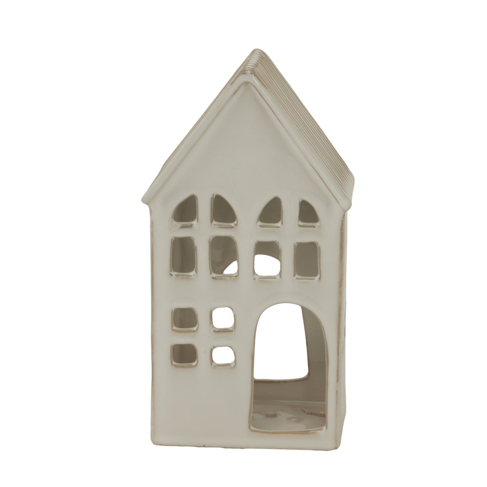 White Ceramic House Tealight Holder - NalaWillowCo