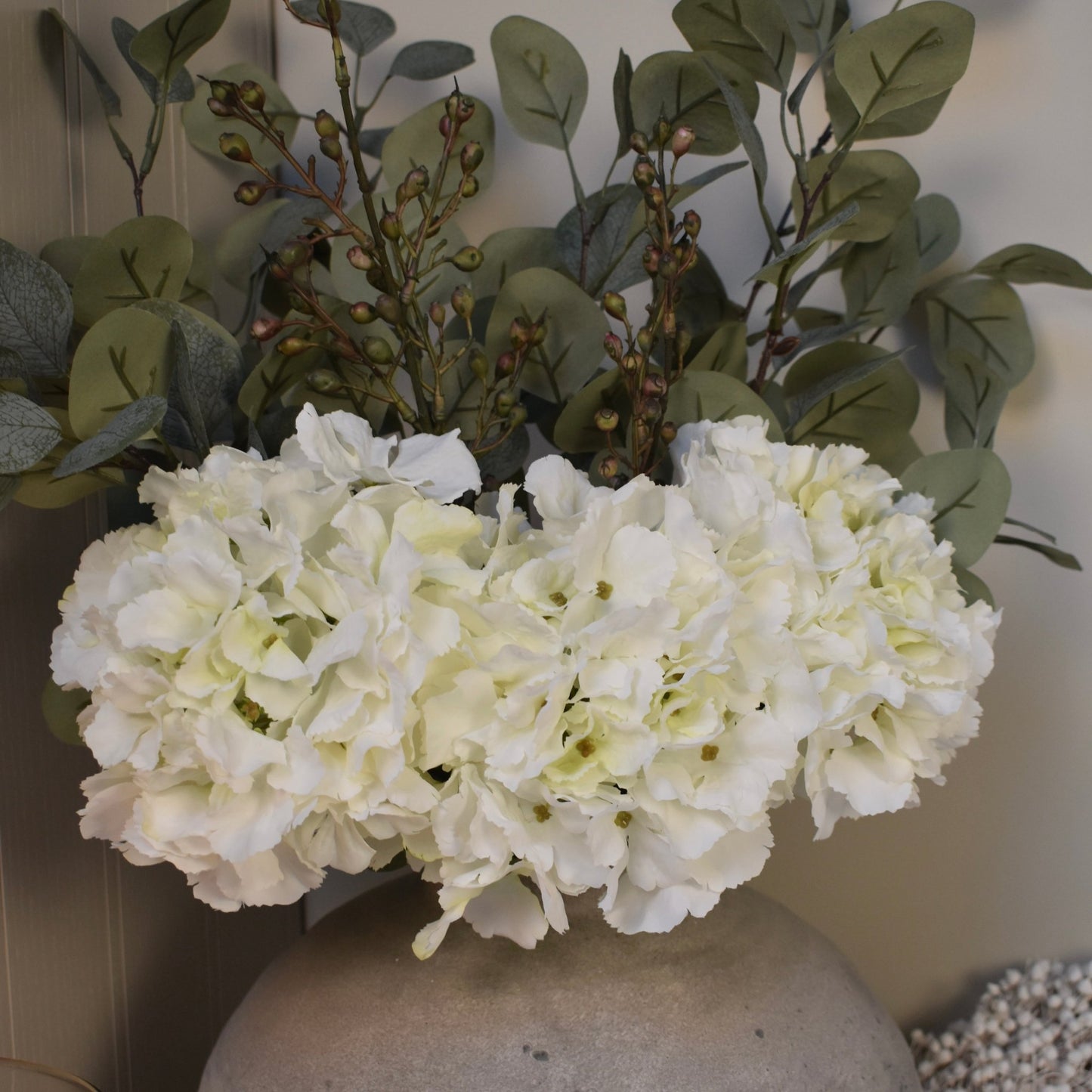 White Hydrangea Bouquet - NalaWillowCo