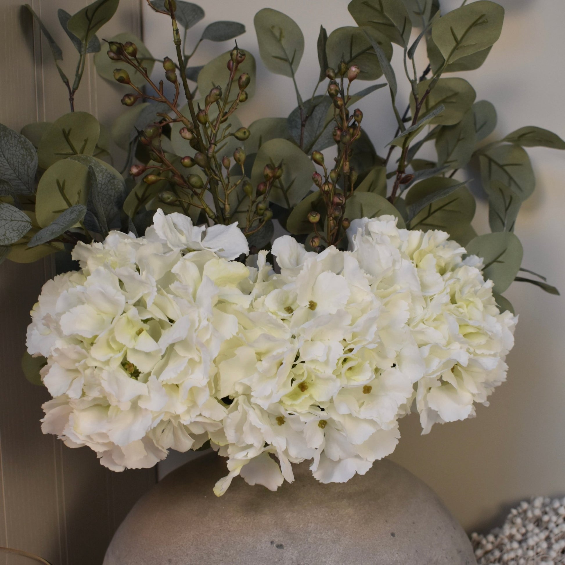 White Hydrangea Bouquet - NalaWillowCo