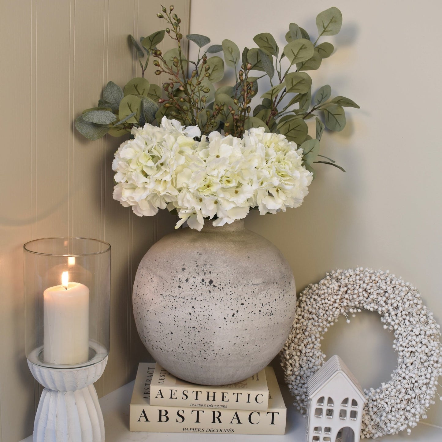 White Hydrangea Bouquet - NalaWillowCo