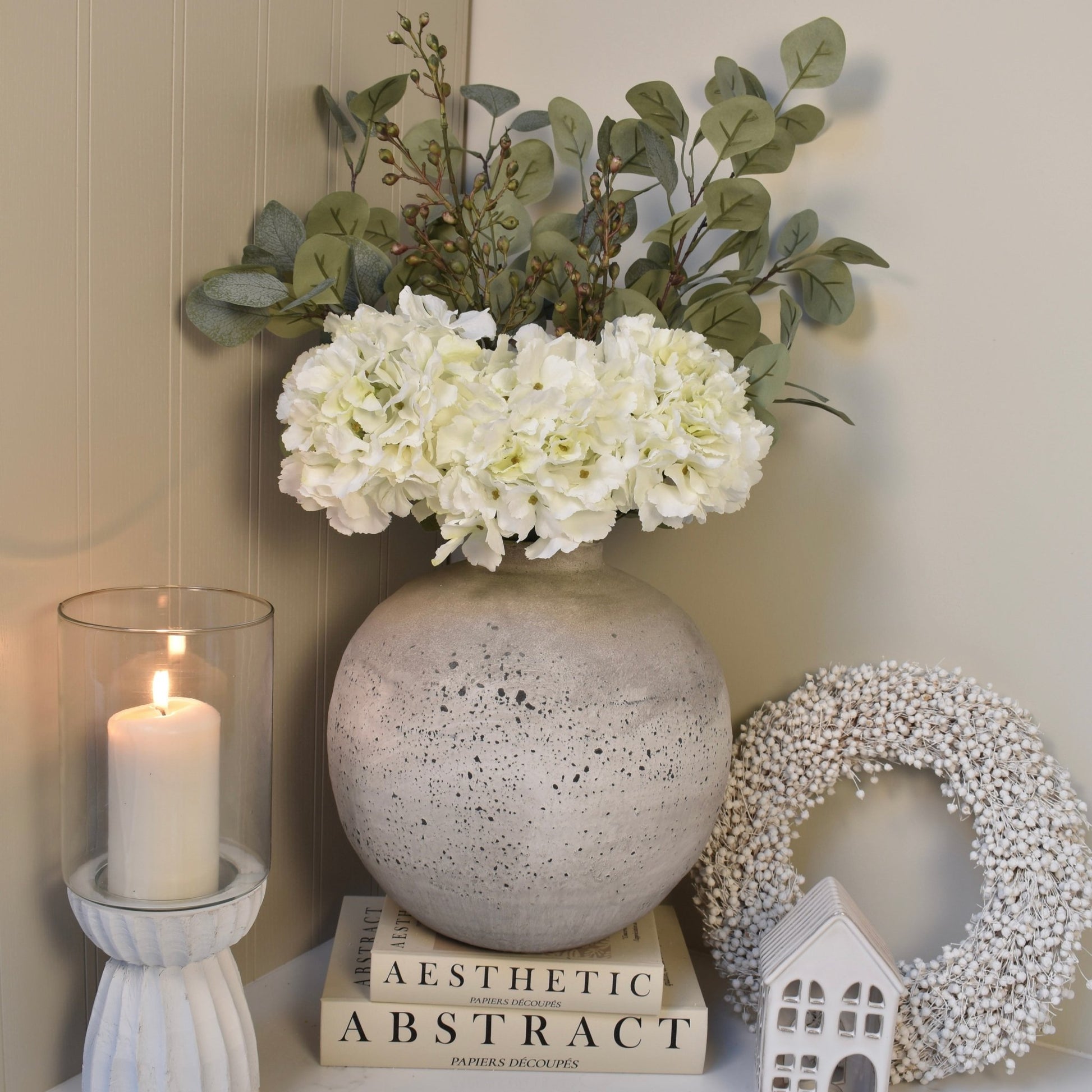 White Hydrangea Bouquet - NalaWillowCo
