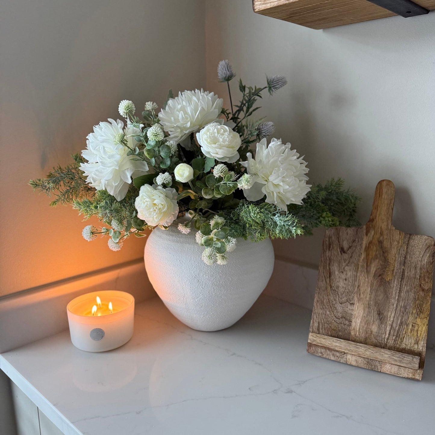 White Meadow Faux Arrangment - NalaWillowCo