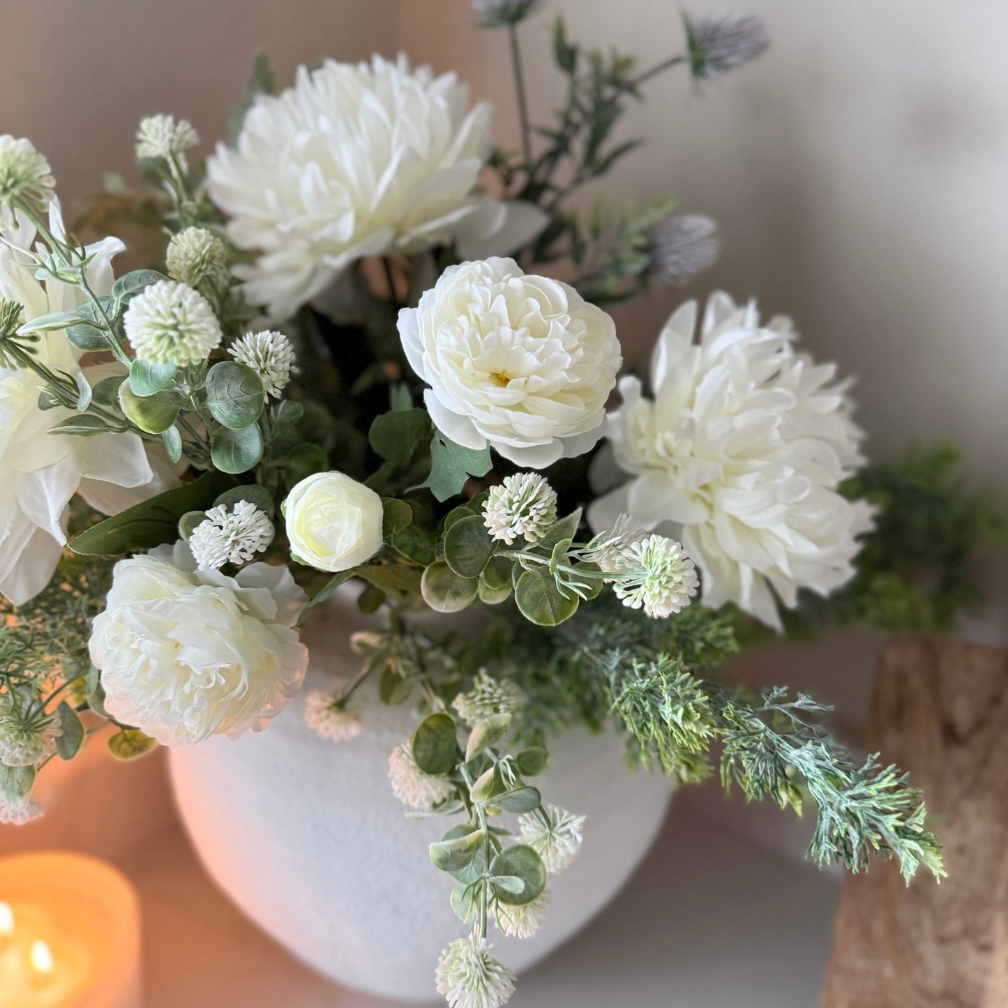 White Meadow Faux Arrangment - NalaWillowCo