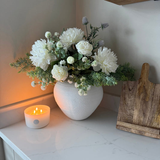 White Meadow Faux Arrangment - NalaWillowCo